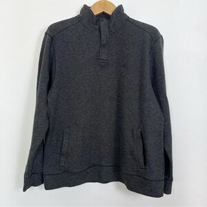 Tommy Bahama‎ Men’s Dark Grey Quarter Zip Mockneck Sweatshirt Size Large